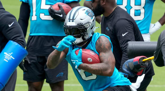 Carolina Panthers running back Miles Sanders